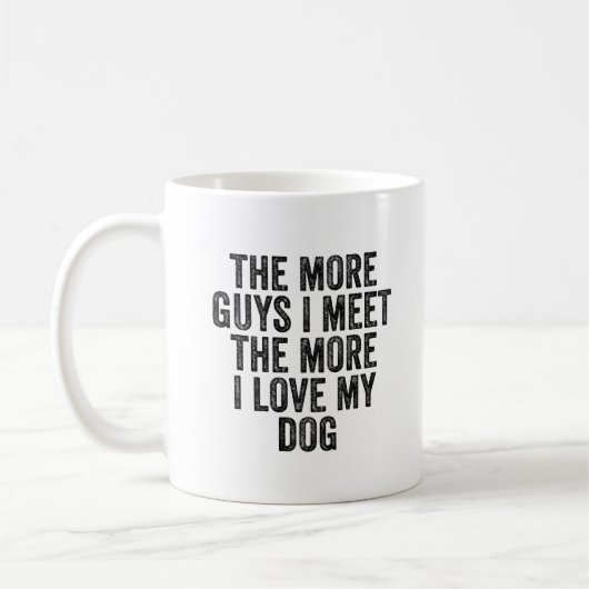 Mehr Ich Liebe mein Hund Funny Hund Mama Kaffeetasse (Links)
