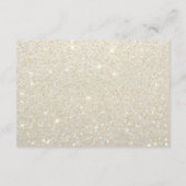 Mehr Info-Hochzeits-Karte - weißes Gold Glit toll Begleitkarte (Rückseite)