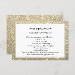 Mehr Info Wedding Card - Gold Glit Fab Gerahmt Einladung