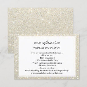 Mehr Info Wedding Card - White Gold Glit Fab Frame Einladung