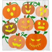 Mehr Jack-o-Lanterns Duschvorhang (Vorderseite)