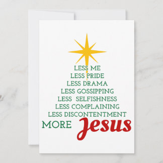 Mehr Jesus Weihnachtsbaum Design Flat Holiday Card Feiertagskarte