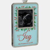 Mehr JOY-Sonogramm erwarten Rahmen-Ornament Silber (Rechts)