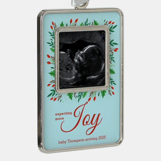 Mehr JOY-Sonogramm erwarten Rahmen-Ornament Silber (Rechts)