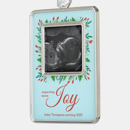 Mehr JOY-Sonogramm erwarten Rahmen-Ornament Silber (Links)