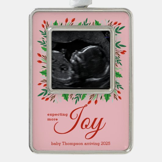 Mehr JOY-Sonogramm erwarten Rahmen-Ornament Silber (Vorderseite)