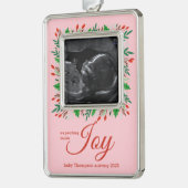 Mehr JOY-Sonogramm erwarten Rahmen-Ornament Silber (Links)