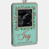 Mehr JOY-Sonogramm erwarten Rahmen-Ornament Silber (Rechts)