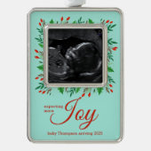 Mehr JOY-Sonogramm erwarten Rahmen-Ornament Silber (Vorderseite)