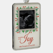 Mehr JOY-Sonogramm erwarten Rahmen-Ornament Silber (Rechts)