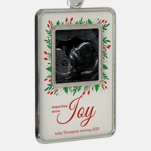 Mehr JOY-Sonogramm erwarten Rahmen-Ornament Silber (Rechts)