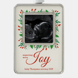 Mehr JOY-Sonogramm erwarten Rahmen-Ornament Silber