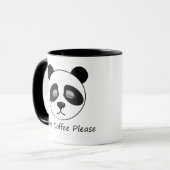 Mehr Kaffee Panda Tasse (Vorderseite Links)