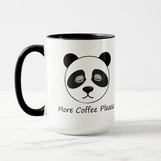 Mehr Kaffee Panda Tasse (Links)