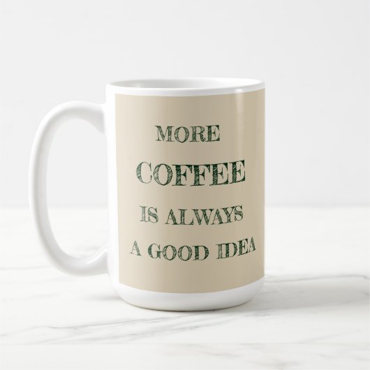 Mehr Kaffee-Tasse Kaffeetasse (Links)