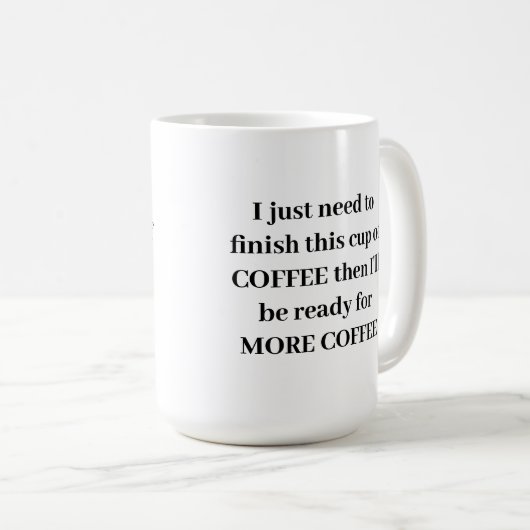 MEHR KAFFEE-Tasse Kaffeetasse (VorderseiteRechts)