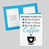 Mehr Kaffee trinken weiß blau Geburtstag