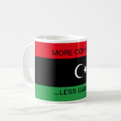 MEHR KAFFEE...WENIGER KHADAFEN ! KAFFEETASSE (Vorderseite Links)