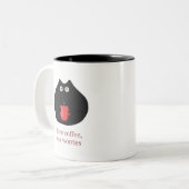 Mehr Kaffee weniger Sorgen Zweifarbige Tasse (Vorderseite Links)