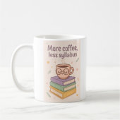 Mehr Kaffee weniger Syllabus Funny Mug Kaffeetasse (Links)