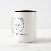 Mehr Kaffee Zweifarbige Tasse (Vorderseite Links)