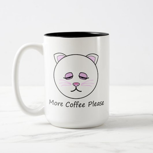 Mehr Kaffee Zweifarbige Tasse (Links)