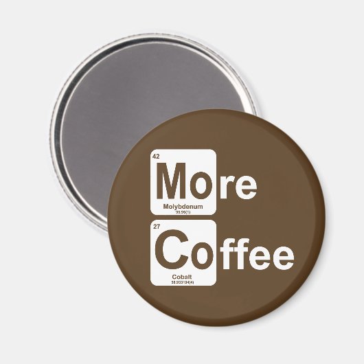 Mehr Kaffeetisch Magnet (Vorderseite/Rückseite)