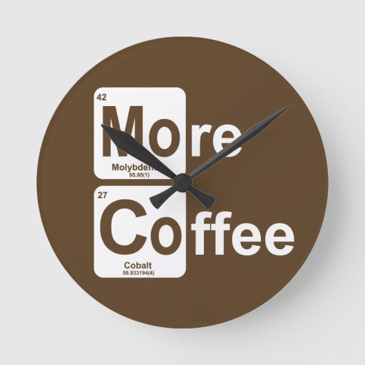 Mehr Kaffeetisch Runde Wanduhr (Vorderseite)