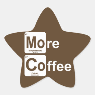 Mehr Kaffeetisch Stern-Aufkleber