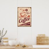 Mehr Kaffeewerbung im Grunge-Stil Poster (Küche)