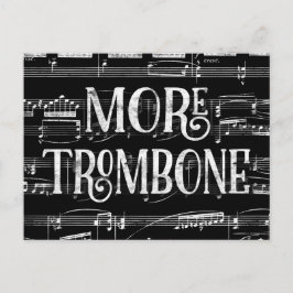 Mehr Karton - Schwarz-weiße Musik Postkarte