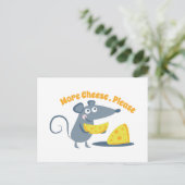 Mehr Käse, bitte Postkarte (Stehend Vorderseite)