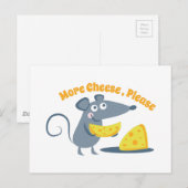 Mehr Käse, bitte Postkarte (Vorne/Hinten)