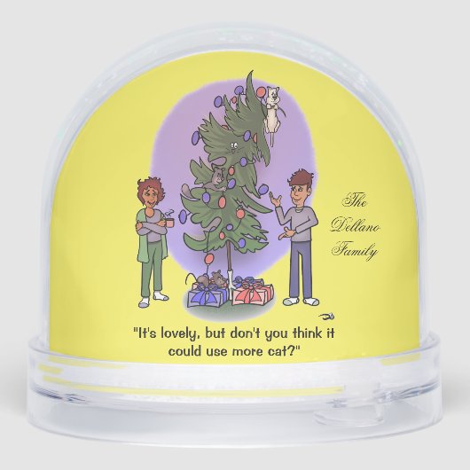 Mehr Katze Schneekugeln (Rückseite)