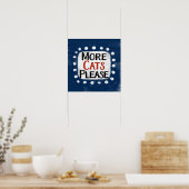 Mehr Katzen Bitte Poster Wall Art (Küche)