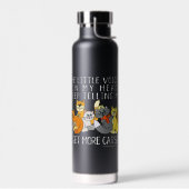 Mehr Katzen Funny Sprichwort Black Trinkflasche (Links)