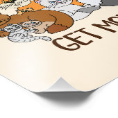 Mehr Katzen Funny Sprichwort Fotodruck (Ecke)