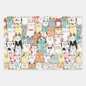 Mehr Katzenverpackungspapier, Katzenverpackungspap Geschenkpapier Set (Vorderseite)