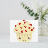 Mehr Kawaii Muffin Faces Postkarte (Stehend Vorderseite)