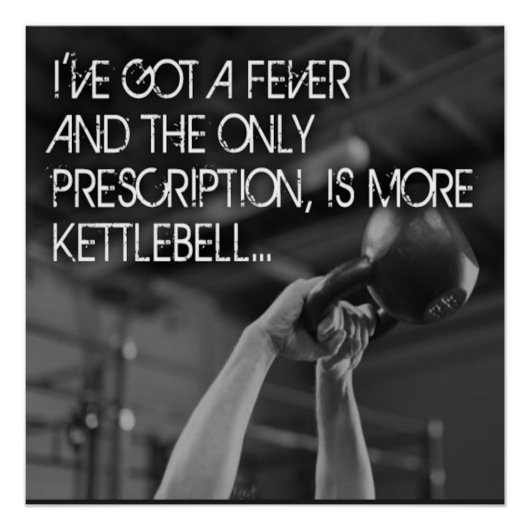 Mehr Kettlebell Motivationsposter Poster (Vorderseite)