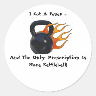 Mehr Kettlebell-Sticker Runder Aufkleber