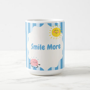Mehr lächeln Inspirierender Becher Süß Positiv Kaffeetasse