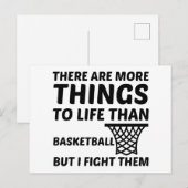 MEHR LEBEN ALS BASKETBALL FUN POSTKARTE (Vorne/Hinten)