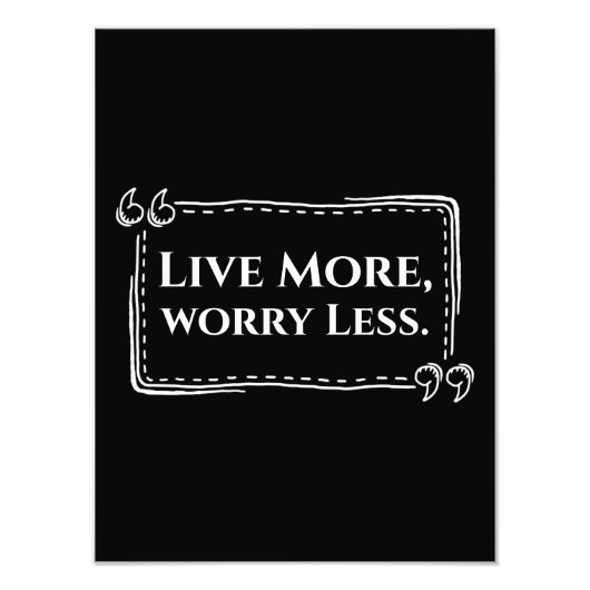 Mehr Leben, weniger Poster. Fotodruck (Vorne)