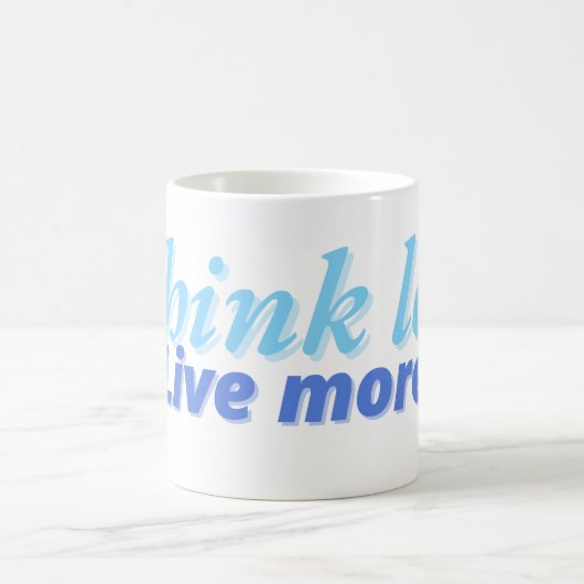 Mehr Leben, weniger Stress" Kaffeetasse (Mittel)