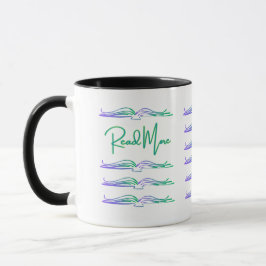 Mehr lesen in Grün und Blau Tasse