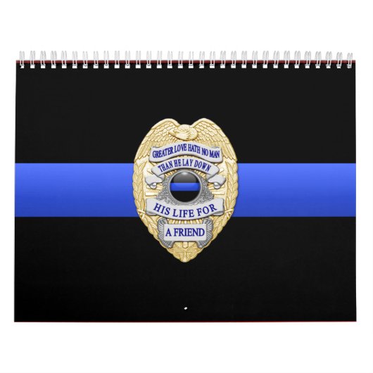 Mehr Liebe Abzeichen Thin Blue Line Kalender (Titelbild)