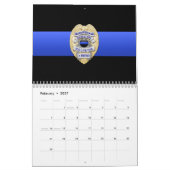 Mehr Liebe Abzeichen Thin Blue Line Kalender (Feb 2027)