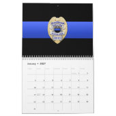 Mehr Liebe Abzeichen Thin Blue Line Kalender (Jan 2027)