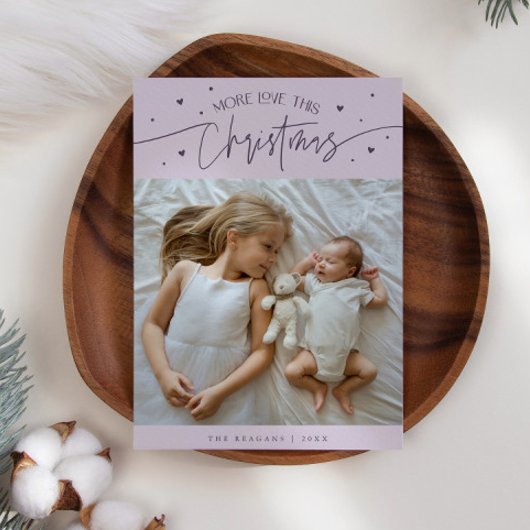 Mehr Liebe Dieses Lila Foto Geburt Weihnachten Ankündigung